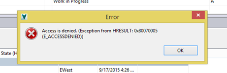 Autodesk Inventory Tool error: Access Denied (HRESULT: 0x8007005)