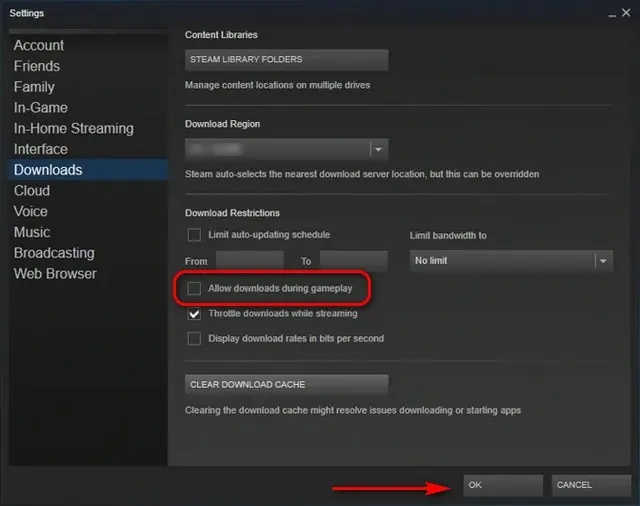 otimizar windows para jogos - ajuste na Steam