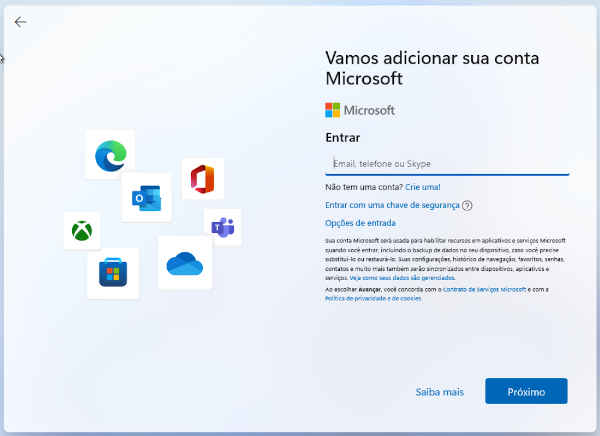 Windows 11 conta local