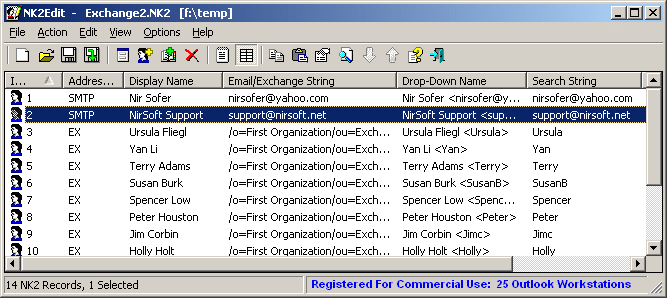 programa para editar o autocompletar do Outlook